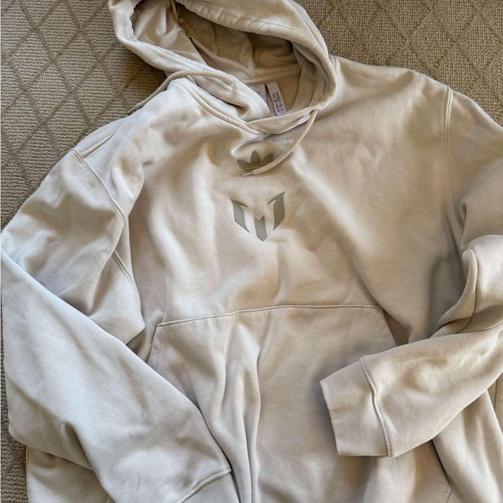 MESSI Adidas Men's Cream Hoodie